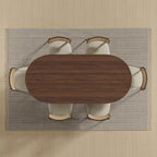 67" Walnut Solid Wood Double Pedestal Base Oval Dining Table