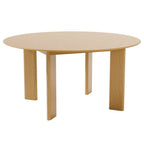 58" Black Solid Wood Round Top Dining Table