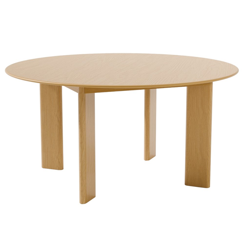 58" Black Solid Wood Round Top Dining Table