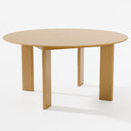 58" Black Solid Wood Round Top Dining Table
