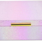 Set of Two Pink And Gold Faux Shagreen Nesting Storage Boxes With Lids
