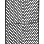 72" Black Metal Six Panel Outdoor Privacy Screen