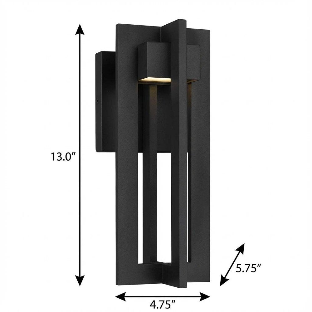 Black LED Dimmable Outdoor Hanging Light