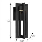 Black LED Dimmable Outdoor Hanging Light
