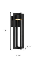 Black LED Dimmable Outdoor Hanging Light