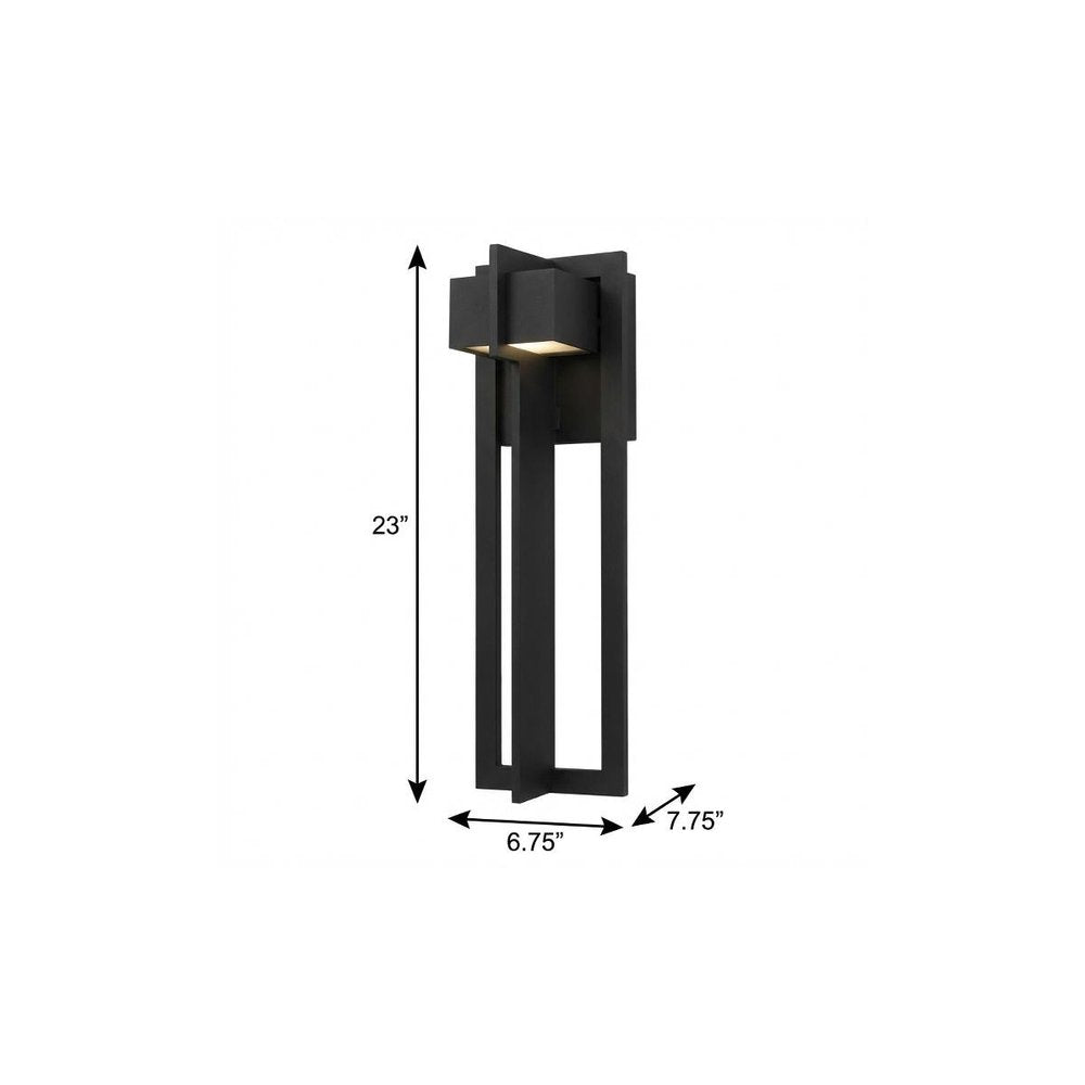 Black LED Dimmable Outdoor Hanging Light