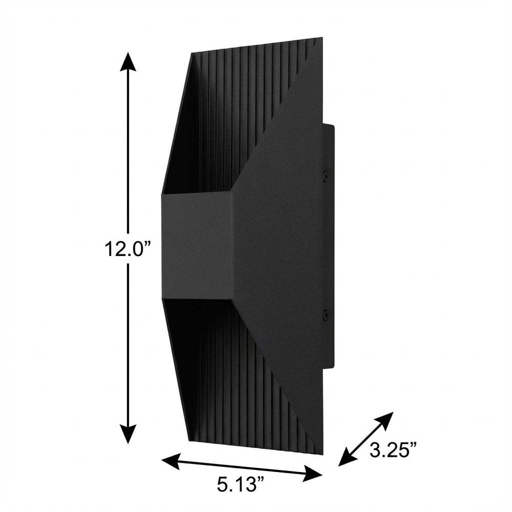 Black LED Dimmable Outdoor Hanging Light