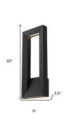 Black LED Dimmable Outdoor Hanging Light