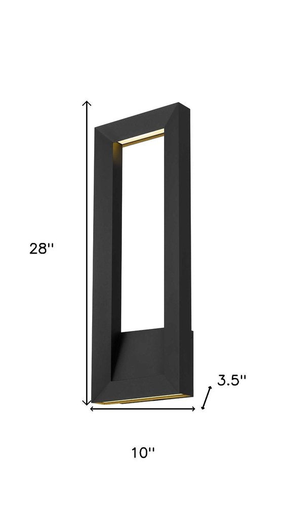 Black LED Dimmable Outdoor Hanging Light