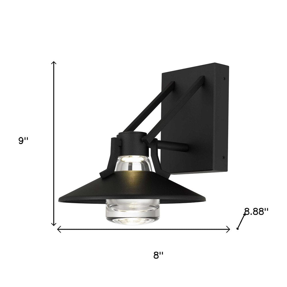 Black Transparent LED Dimmable Outdoor Hanging Light