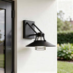 Black Transparent LED Dimmable Outdoor Hanging Light
