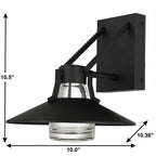 Black Transparent LED Dimmable Outdoor Hanging Light