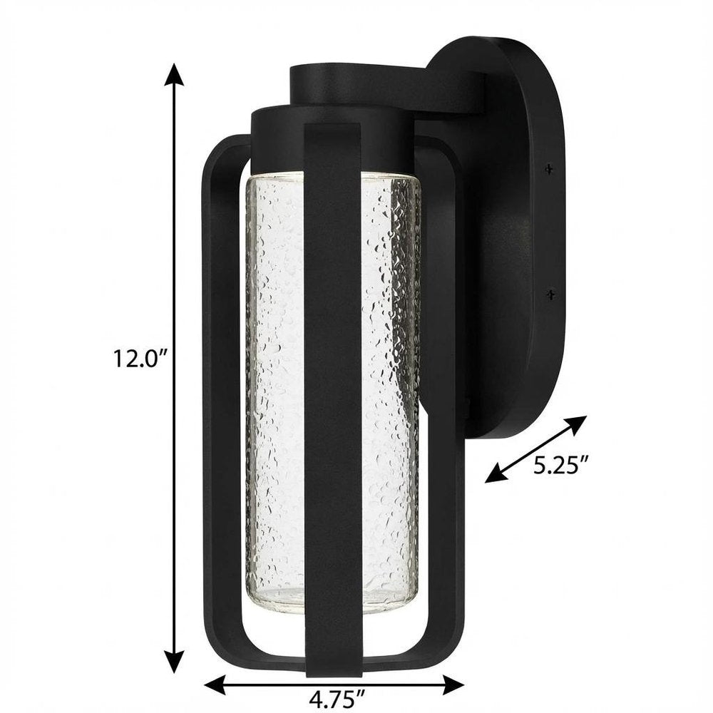 Black Seeded LED Dimmable Outdoor Hanging Light