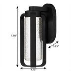 Black Seeded LED Dimmable Outdoor Hanging Light