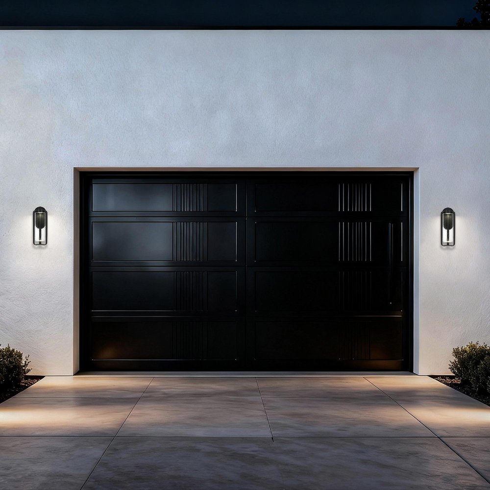 Black Seeded LED Dimmable Outdoor Hanging Light