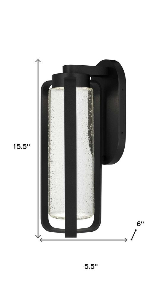 Black Seeded LED Dimmable Outdoor Hanging Light