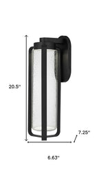 Black Seeded LED Dimmable Outdoor Hanging Light