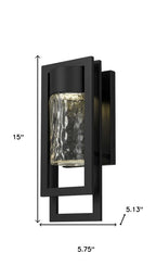 Black Seeded LED Dimmable Outdoor Hanging Light