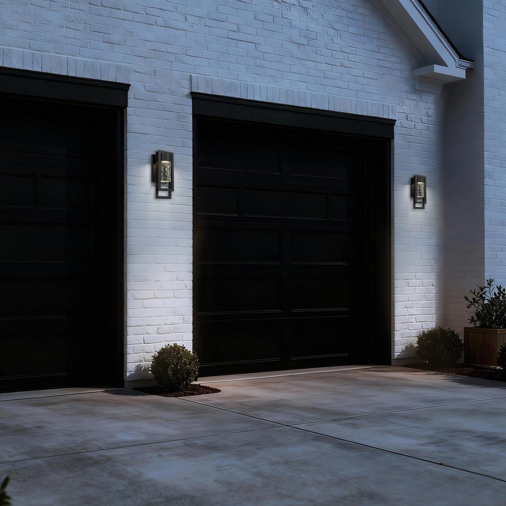 Black Seeded LED Dimmable Outdoor Hanging Light