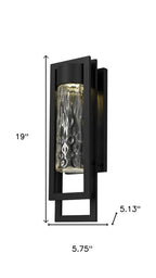 Black Seeded LED Dimmable Outdoor Hanging Light