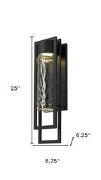 Black Seeded LED Dimmable Outdoor Hanging Light