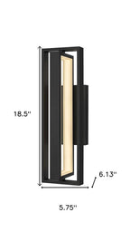 Black LED Dimmable Outdoor Hanging Light