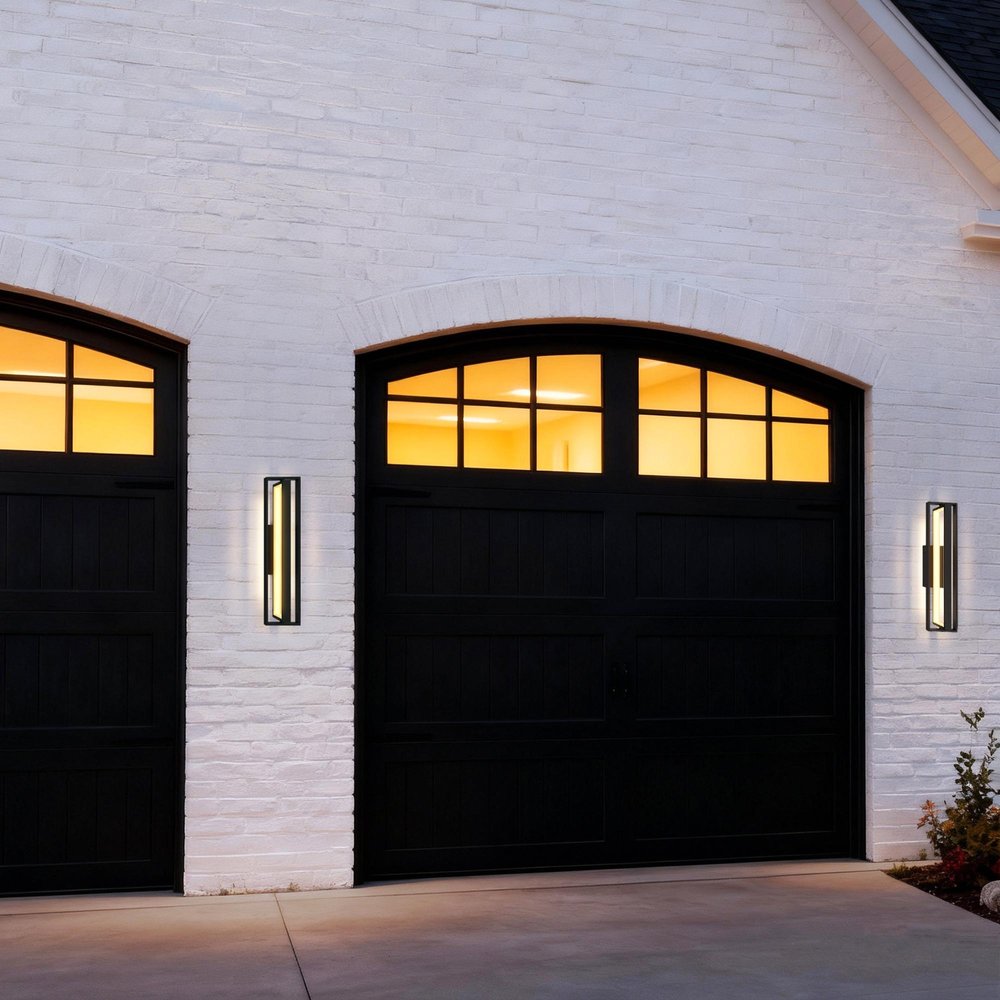 Black LED Dimmable Outdoor Hanging Light