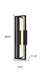 Black LED Dimmable Outdoor Hanging Light
