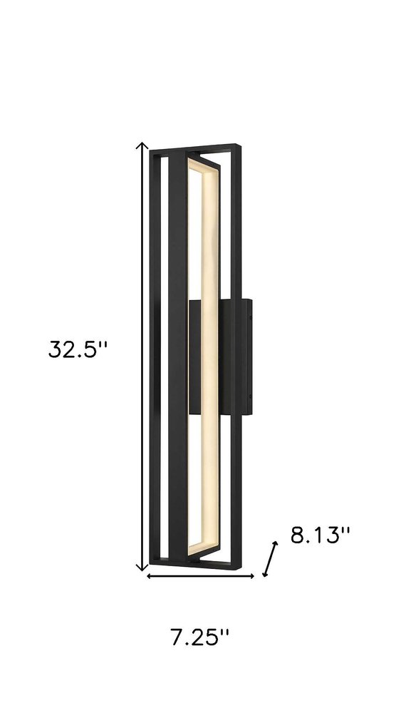 Black LED Dimmable Outdoor Hanging Light