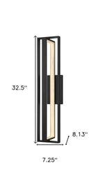 Black LED Dimmable Outdoor Hanging Light