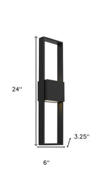 Black LED Dimmable Outdoor Hanging Light