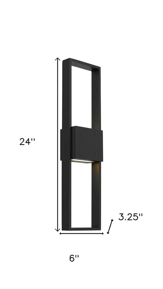 Black LED Dimmable Outdoor Hanging Light