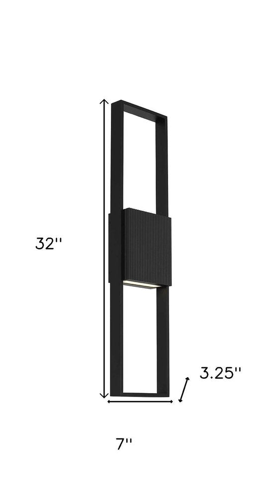 Black LED Dimmable Outdoor Hanging Light