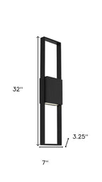 Black LED Dimmable Outdoor Hanging Light