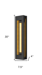 Black LED Dimmable Outdoor Hanging Light