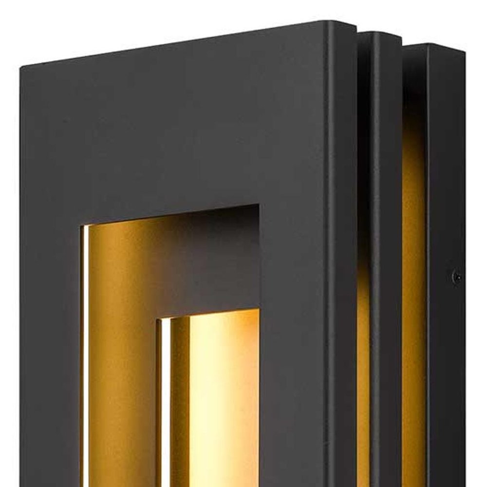 Black LED Dimmable Outdoor Hanging Light