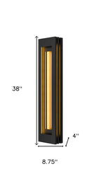 Black LED Dimmable Outdoor Hanging Light
