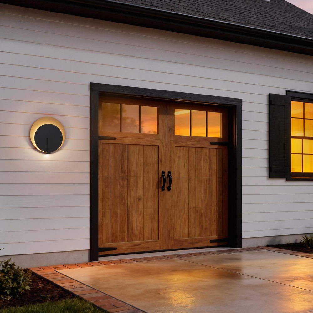 Black LED Dimmable Outdoor Hanging Light