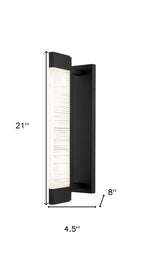 Black Crackled LED Dimmable Outdoor Hanging Light