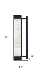 Black Crackled LED Dimmable Outdoor Hanging Light