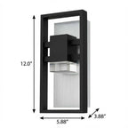 Black LED Dimmable Outdoor Hanging Light