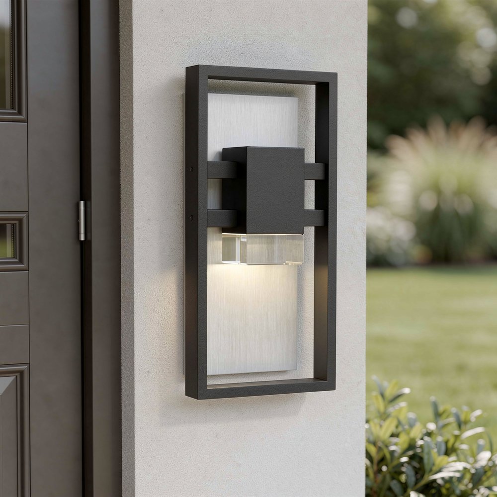 Black LED Dimmable Outdoor Hanging Light