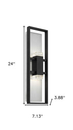 Black LED Dimmable Outdoor Hanging Light
