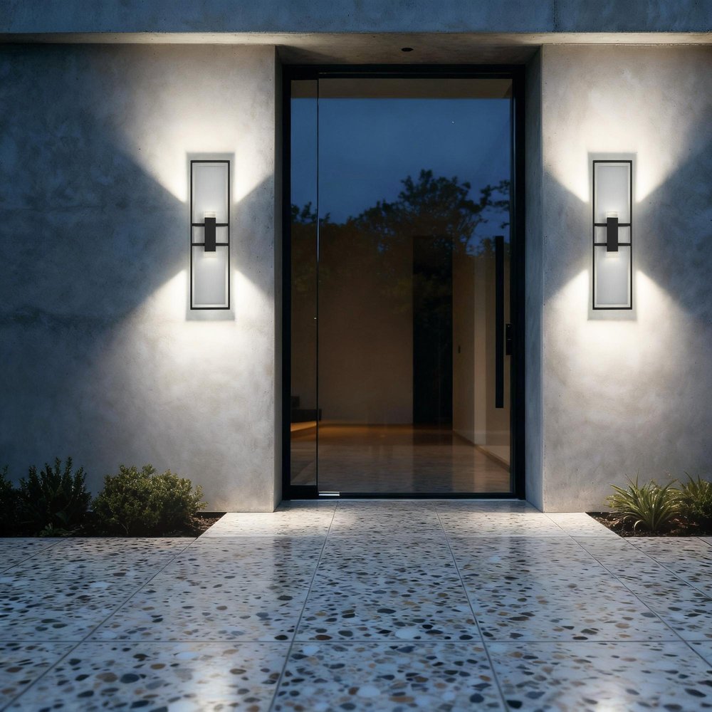 Black LED Dimmable Outdoor Hanging Light