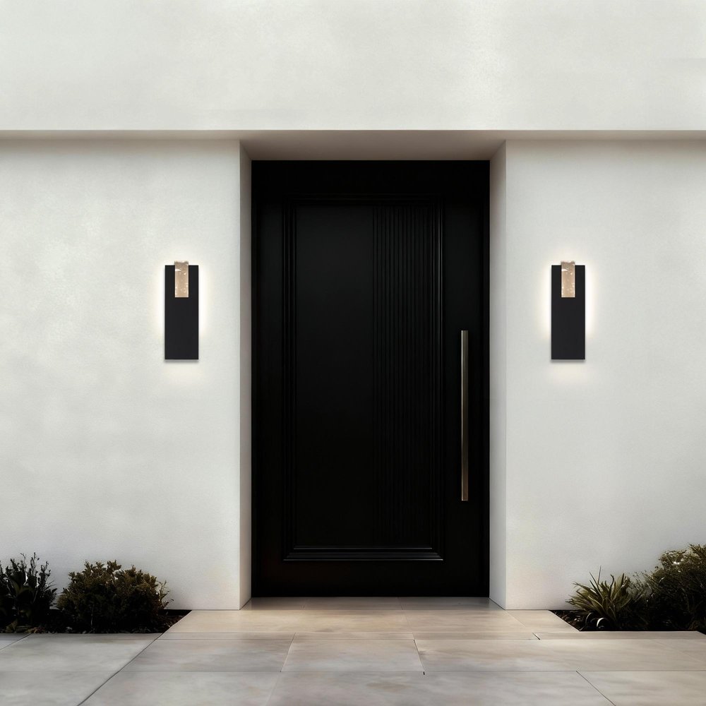 Black LED Dimmable Outdoor Hanging Light