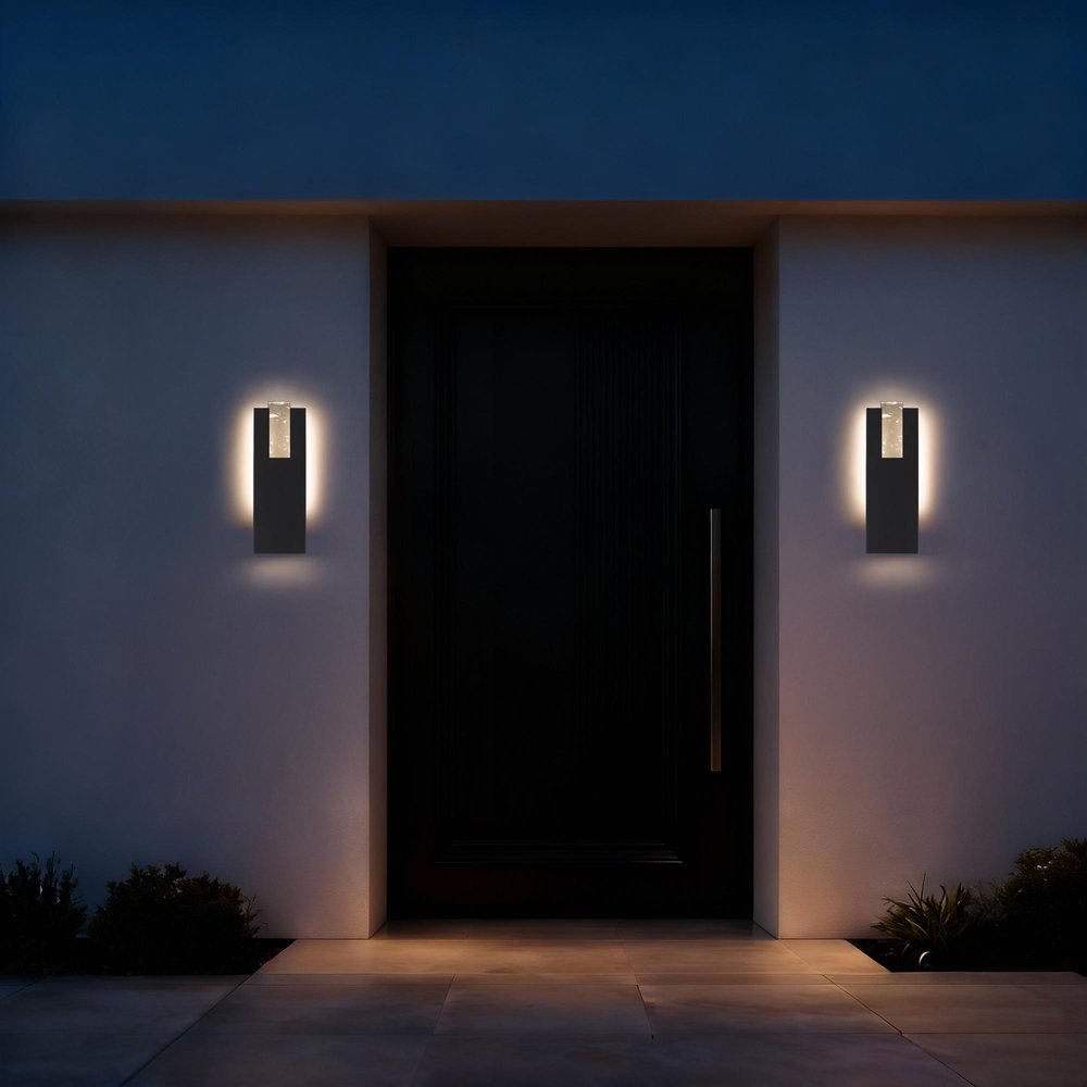 Black LED Dimmable Outdoor Hanging Light