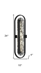 Black LED Dimmable Outdoor Hanging Light