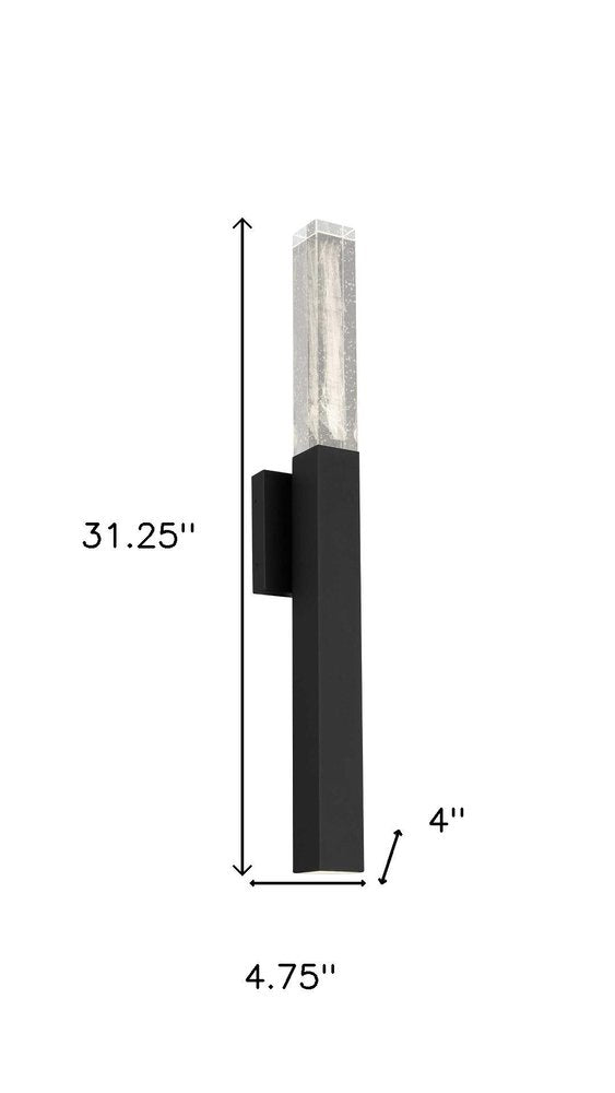 Black Transparent LED Dimmable Outdoor Hanging Light