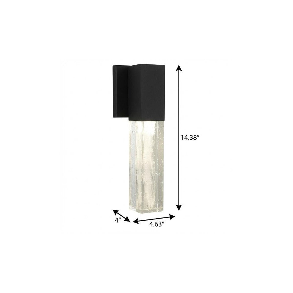 Black Transparent LED Dimmable Outdoor Hanging Light