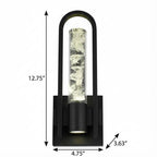 Black Transparent LED Dimmable Outdoor Hanging Light